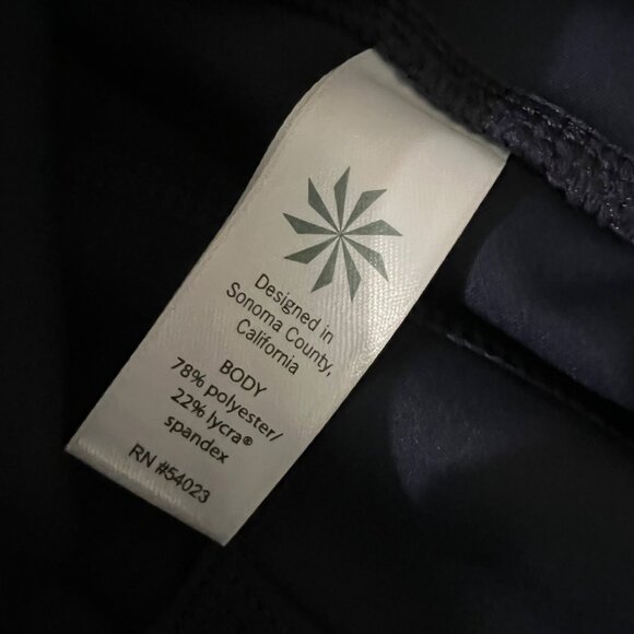 Athleta Navy Blue Reflective‎ Dot Capri Leggings Large Tall - Picture 3 of 11